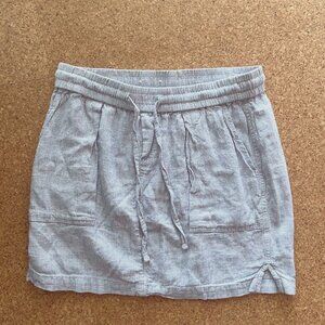 Light Blue Drawstring Skirt